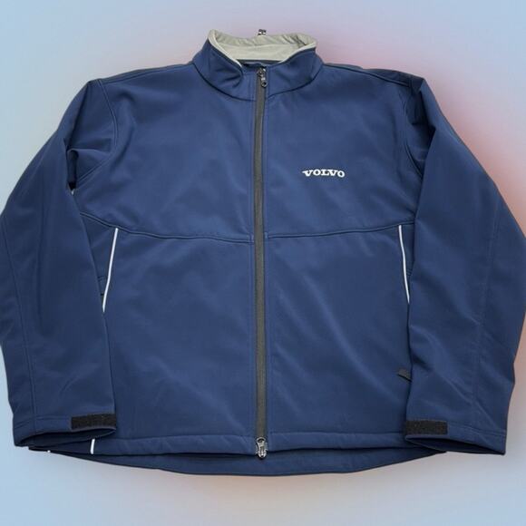 VOLVO Men’s Large Navy Blue Softshell Jacket - Picture 2 of 7
